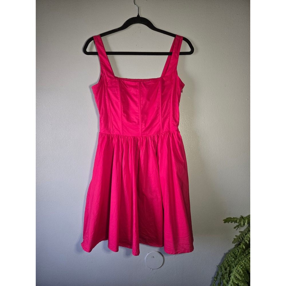 GB Women's Hot Pink Fit & Flare Dress Size Small‎ Cotton Summer Party Sundress